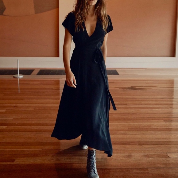 ✨Host Pick✨ The Autumn Dress in Noir Petite XS  NWT Christy Dawn RARE - Picture 2 of 5